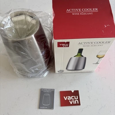 Vacu Vin Enfriador de Vino Activo Elegante Acero Inoxidable - ¡Regalo para Mamá/Papá para Cualquiera! Foto 1 de 4