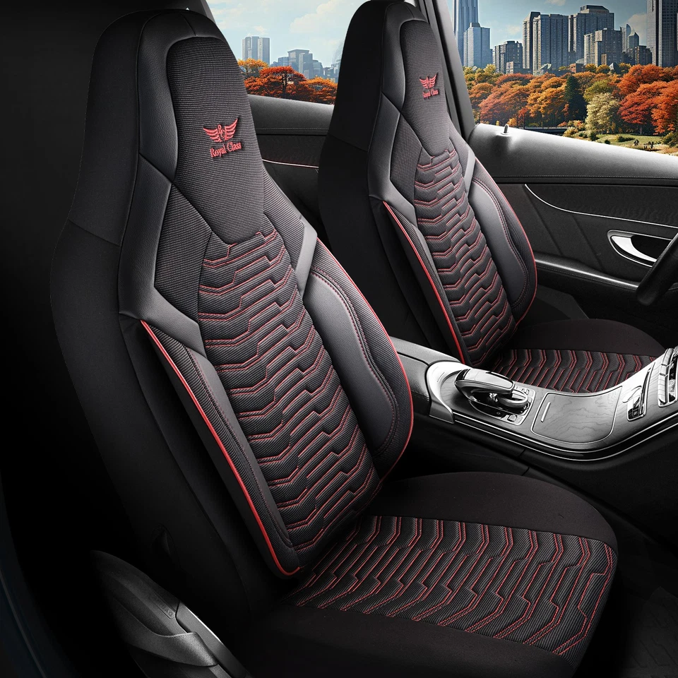 Coprisedili per Auto Adatto A per Chevrolet Orlando Nero Rosso 1053P002