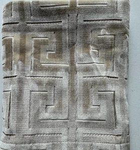 Brunschwig & Fils Macaire Velvet Pearl/Beige Designer Fabric Remnant 24"x24" - Picture 1 of 4