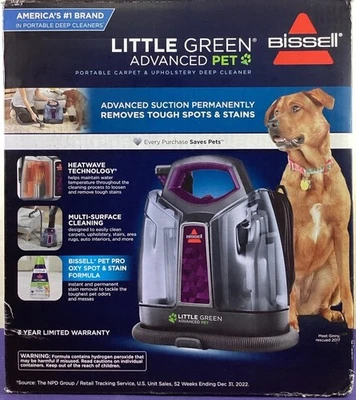 BISSELL SpotClean ProHeat Pet Purple Compact Carpet Cleaner 2513W - Image 1 of 2