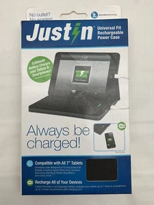Justin RECHARGEABLE POWER CASE Universal Fit for All 7" Tablets & Smart Phones - Picture 1 of 7