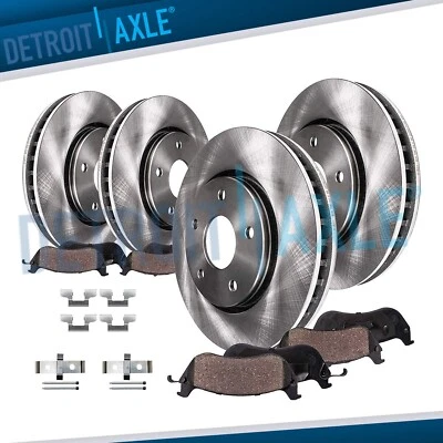 13.98" Front 11.81" Rear Brake Rotors Brake Pads for 2011 - 2014 Ford Mustang - Image 1 of 4