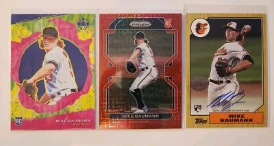 Mike Baumann RC Rookie Lot Baltimore Orioles Panini /149 Topps Up  Auto #87BA-MB - Image 1 of 2