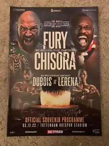 2022 Tyson Fury Vs Derek Chisora World Title Boxing Programme: Boxing - Picture 1 of 1