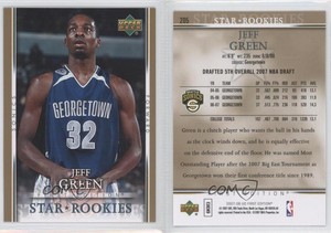 2007-08 Upper Deck First Edition Star Rookies Gold Jeff Green #205 Rookie RC