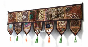 New 1 Meter Handmade Patchwork Wall Hanging Toran Door Decorative Valances - Picture 1 of 3