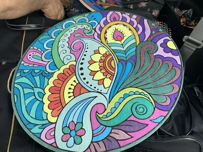 18x18lazy Susan In Pastel Colors. Whimsical And One Of A Kind - Image 1 of 2