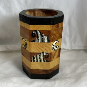 Zuni Holz Hex Vase Möbel, Woodwork Enterprise - Bild 1 von 13