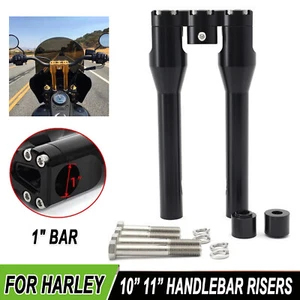1" Handlebar Club Style 10" 11'' Risers for Harley Dyna Softail Sportster 1200 - Bild 1 von 10