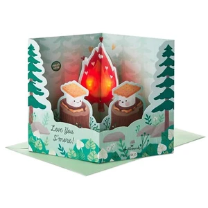 3D Pop-Up CELEBRATE LOVE Greeting Card Hallmark Paper Wonder LIGHT & MUSIC NIP - Picture 1 of 3