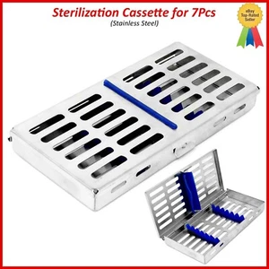 DENTAL SURGICAL AUTOCLAVE STERILIZATION CASSETTE RACK BOX TRAY FOR 7 INSTRUMENTS - Picture 1 of 2
