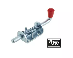 1 x bullone a molla 12 mm 165 mm con piolo Z/P rimorchio box cavalli camion capannone cancello camion - Foto 1 di 6