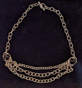 Judith Ripka Sterling Silver Layered Oval Link Toggle Necklace, 20" - 72grams - Picture 1 of 7