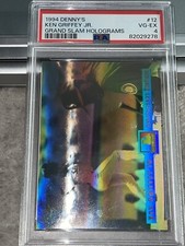 1994 UD. Denny's Grand Slam Holograms #12 Ken Griffey Jr Card Graded PSA 4 POP 1
