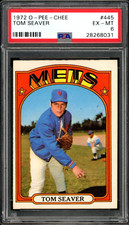 1972 TOPPS OPC O PEE CHEE MLB #445 Tom Seaver HOF PSA 6 EX-MINT N Y METS Card