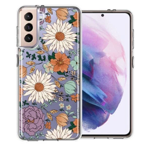 For Samsung Galaxy S21 Plus Shockproof Hybrid Case, Cute Feminie Flowers Floral - Picture 1 of 1