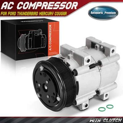 A/C Compressor w/ Clutch for Ford Thunderbird 1989-1995 Mercury Cougar 1989-1990 - Image 1 of 4