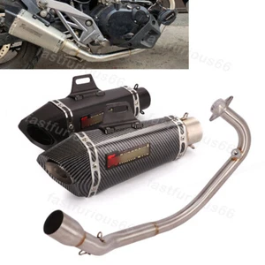 Slip On For CF-Moto ST125 Exhaust System Muffler Tip Header Pipe Stainless Steel - Picture 1 of 12