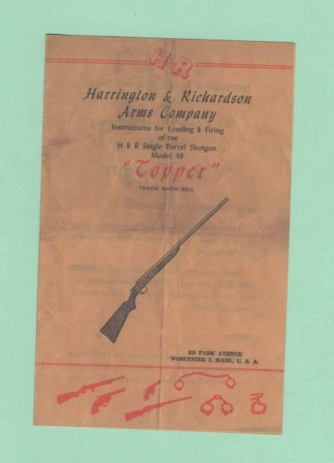 H&R Modelo Topper 48 Propietarios Reproducción Manual Foto 1 de 1