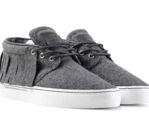 Clear Weather Brand One O One Grey Wool Shoes Mens 9 Chukka Mocassins Sneakers - Picture 1 of 2