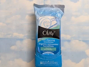 LOT (1) OLAY WET CLEANSING TOWELETTES SENSITIVE FRAGRANCE-FREE 30 COUNT - Picture 1 of 1