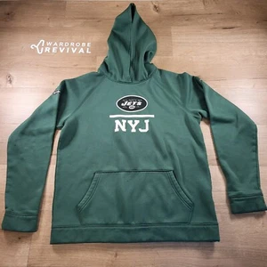 Under armour New York Jets Retro Logo Fleece Hooded Sweater Hoodie NFL XL Green - Picture 1 of 9
