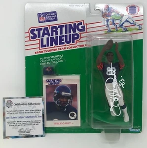Willie Gault signiert 1988 Chicago BEARS NFL Fußball Starting Lineup FIGUR COA - Bild 1 von 10