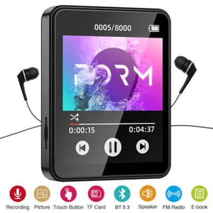 Portable Bluetooth Touch HiFi Music MP4/MP3 Player FM Radio Audio Support 128GB - Picture 1 of 24