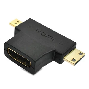 1 Pcs HDMI Female to Mini Micro HDMI Male Adapter Durable Replacement Connector - Picture 1 of 7