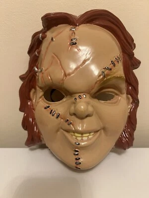 Halloween Chucky Costume Mask Only 2004 SEED OF CHUCKY Licensed Horror Movie - Image 1 of 4