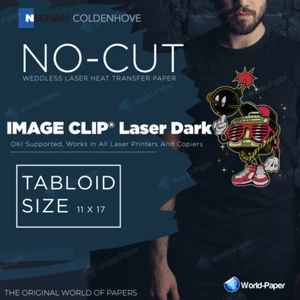 IMAGE CLIP LASER SCURO Carta Trasferimento Calore 11x17 -- 50 Fogli - Foto 1 di 5