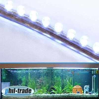 24cm 24 LED Listón Rayas Blanco Barra de Luz Impermeable Acuario Luz de Luna - Imagen 1 de 3