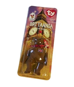 McDonalds Ty Beanie Babies Britannia Bear 1999 Retired Internation Plüsch Fehler - Bild 1 von 10