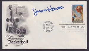 June Havoc (1912-2010) Canadian-American actress, signed Basketball FDC. JSA CoA - Picture 1 of 2