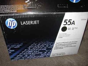 HP CE255A Black Toner Cartridge OEM Genuine 55A LaserJet P3015 500 MFP M525 - Picture 1 of 2
