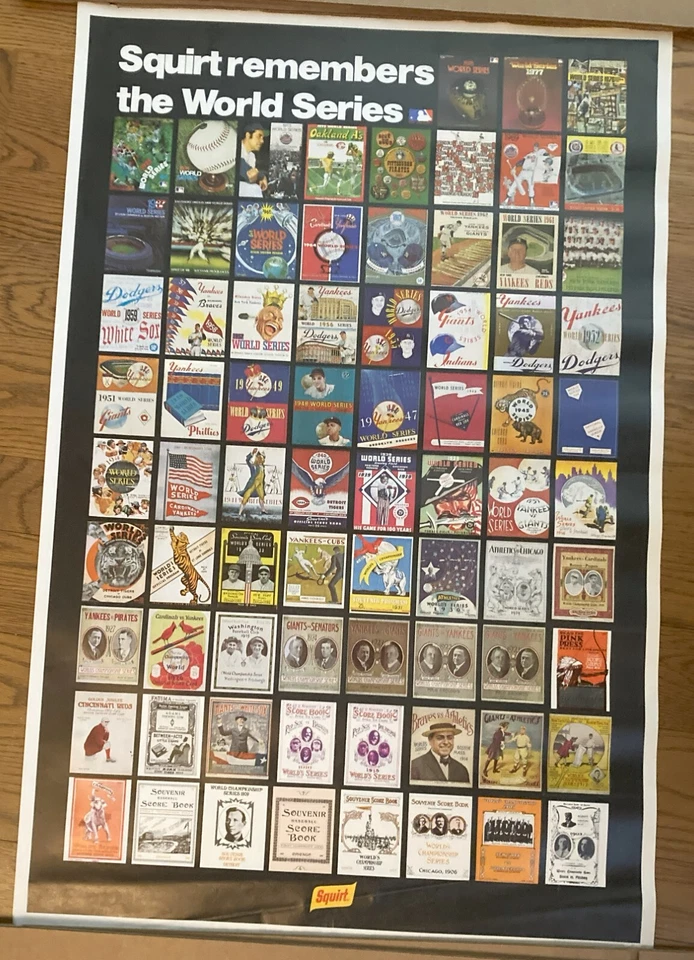 "Squirt Remembers the World Series, 1903 - 1975",  Poster Showing Game Programs - Image 1 of 1