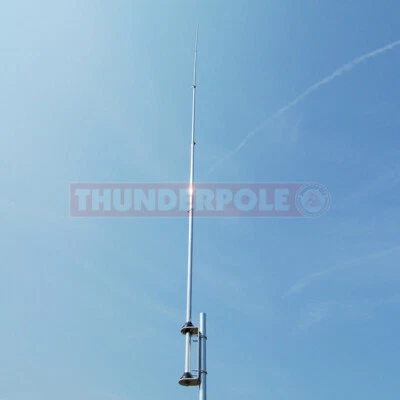 Thunderpole 5/8 Wave | CB Radio Aerial AM/FM/SSB Silver Rod Type Base Antenna