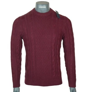 New Men's Hollister Chunky Heavyweight Cable Knit Jumper Sweater Crew Neck XL - Bild 1 von 4