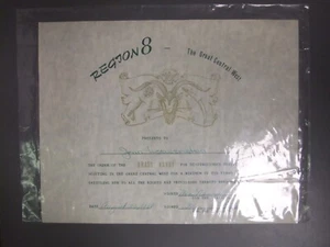 Boy Scout Region 8 Brass Nanny Goat Award Certificate St. Louis Council 8831MM - Picture 1 of 1