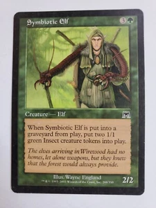 MTG Magic The Gathering Card Symbiotic Elf Creature Elf Green Onslaught - Picture 1 of 2