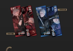 Devil May Cry Vergil Dante Picture Book Album Laser ticket paper Collection Set - Picture 1 of 9