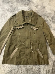 Cynthia Steffe Damen Gr. Medium olivgrün Reißverschluss Militär Utility Armee Jacke - Bild 1 von 14