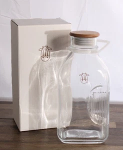 Almond Cow Food Grade Glass Milk Jug Container Refrigerator 60FLOZ w/ Lid Spout - Picture 1 of 6