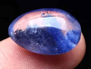 18 quilates Raro NATURAL Transparente Hermoso Cristal Dumortierita Pulido Curación - Imagen 1 de 11
