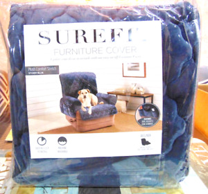 NEW Sure Fit Recliner Cover Blue Furniture Cover Microfiber-Waterproof 15288