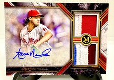 2022 Topps Museum Collection Aaron Nola Dual Patch/Quad Color Auto /25 SSP