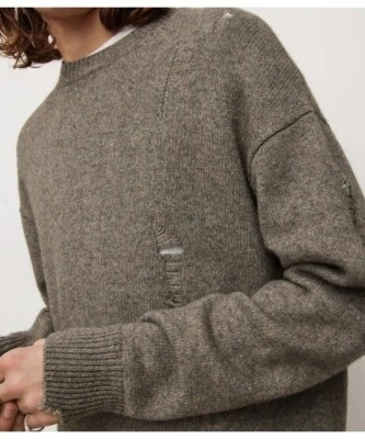 Allsaints  Vicious Crew Wool Jumper / Sweater Distressed Size XS Oversized - Image 1 of 4