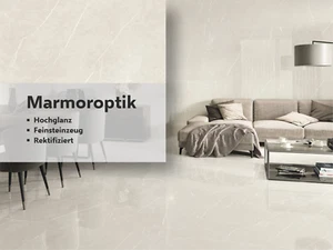 Marmoroptik Hochglanz Modern Glamour Musterfliese 20x15 cm Wand und Bodenfliese - Bild 1 von 5
