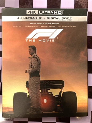NEW! F1 The Movie 4K UHD + Digital Code W/ Slipcover Brad Pitt - Image 1 of 2