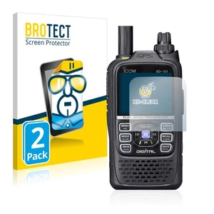 2x Pellicola Protettiva per Icom ID-51 Protezione Proteggi Schermo Trasparente - Photo 1/7